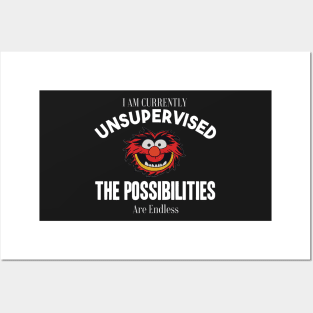 I am currently unsupervised I know it freaks me out too but possibilities are endless Posters and Art